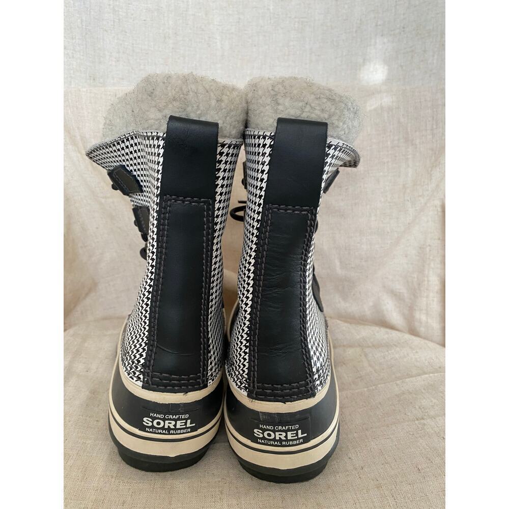 Sorel 1964 Pac Houndstooth Waterproof Snow Women's Boots White Black Size 6 - Picture 3 of 11
